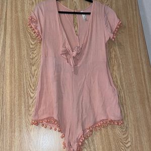Peachy pink romper
